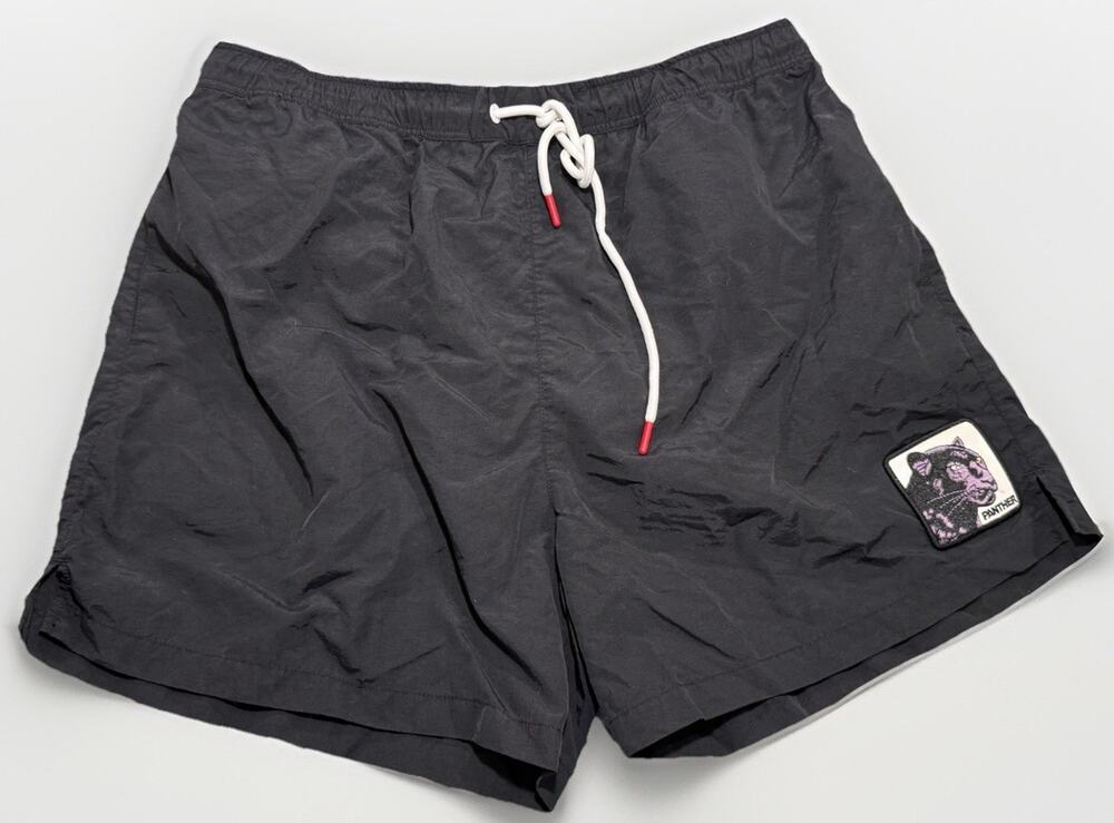 Goorin Bros Swim Trunks Mens XL Black The Farm Protector Shorts Panther